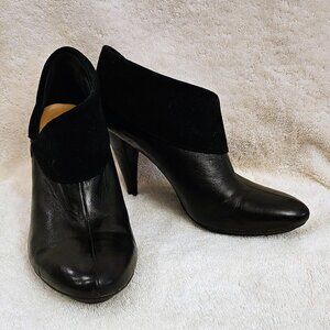 Coach Annika Leather Heeled Booties in Black